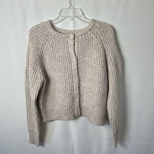 Hazel Moon NWT BeigeButton Up Cardigan Sweater Size Large
